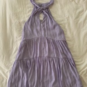 Anthropologie lavender high neck flowy tunic